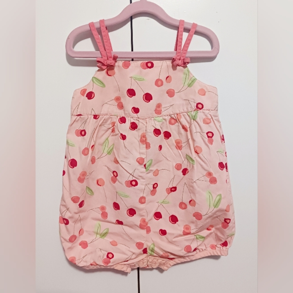Gymboree Pink Romper with Cherry Design